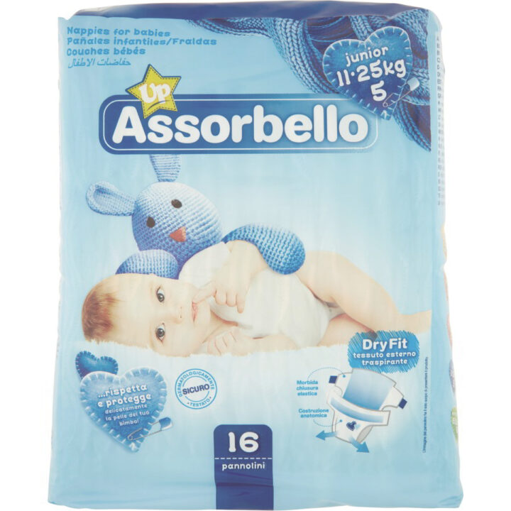 Assorbello gyermek pelenka, Junior, 11-25 kg, 16 db/csomag - Image 2