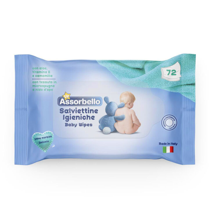 Assorbello gyermek nedves törlőkendő műa. záróval (72db-os) - Image 3