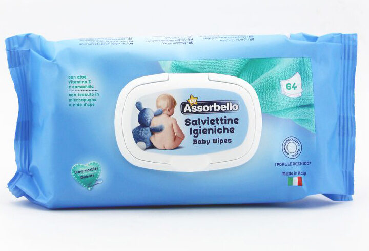 Assorbello gyermek nedves törlőkendő műa. záróval (64db-os) - Image 3