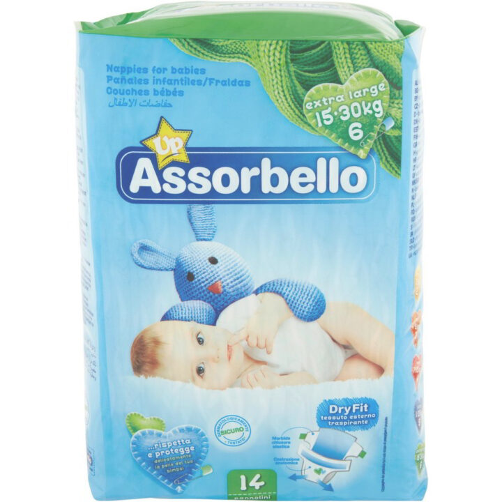 Assorbello gyermek pelenka, Extra nagy, 15-30 kg, 14 db/csomag - Image 5