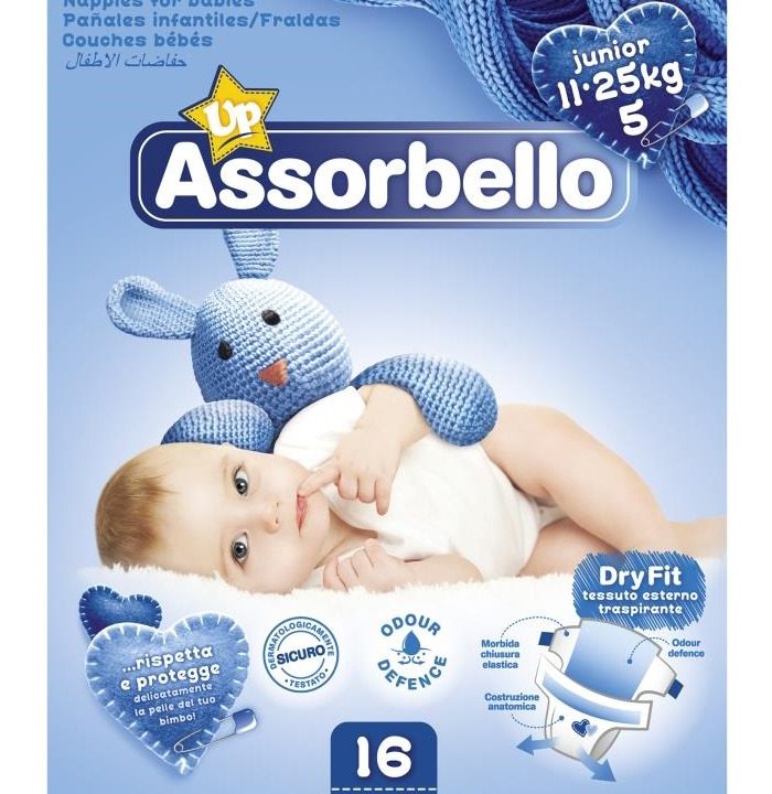 Assorbello gyermek pelenka, Junior, 11-25 kg, 16 db/csomag - Image 6