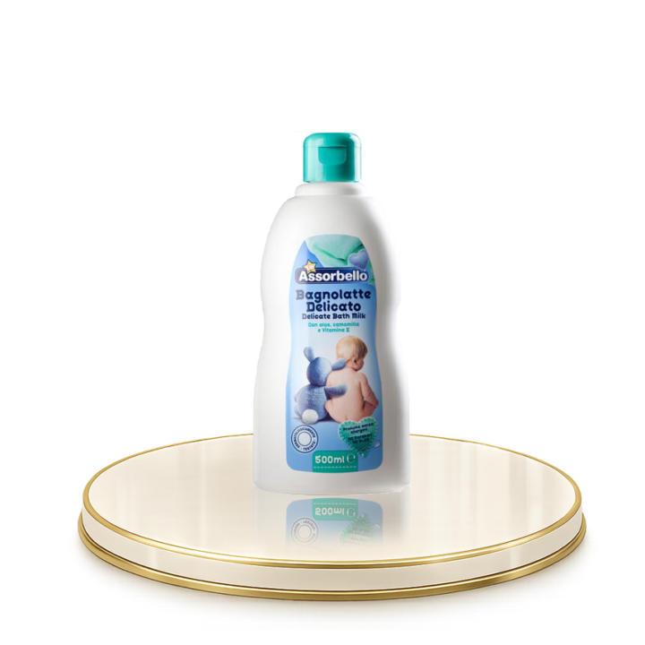 Assorbello Up gyermek finom fürdőtej aloéval, kamillával és E-vitaminnal, 500 ml-es