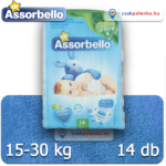 Assorbello gyermek pelenka, Extra nagy, 15-30 kg, 14 db/csomag