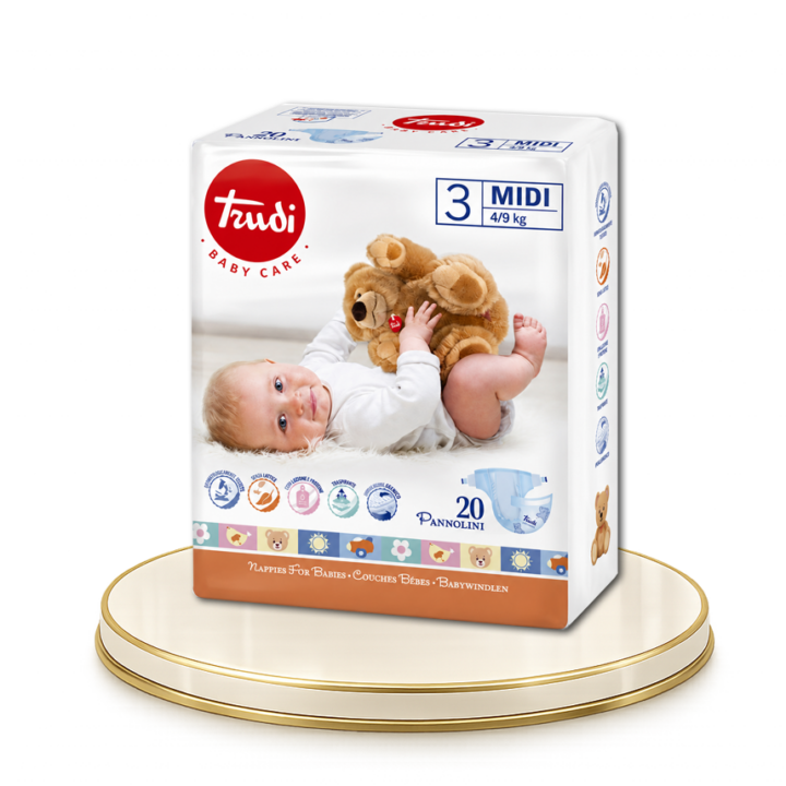 TRUDI – Baby care 3 Midi – 20db-os baba pelenka, 4/9 Kg