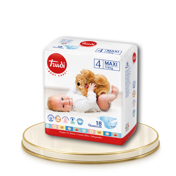 TRUDI – Baby care 4 Maxi – 18db-os baba pelenka, 7/18 Kg