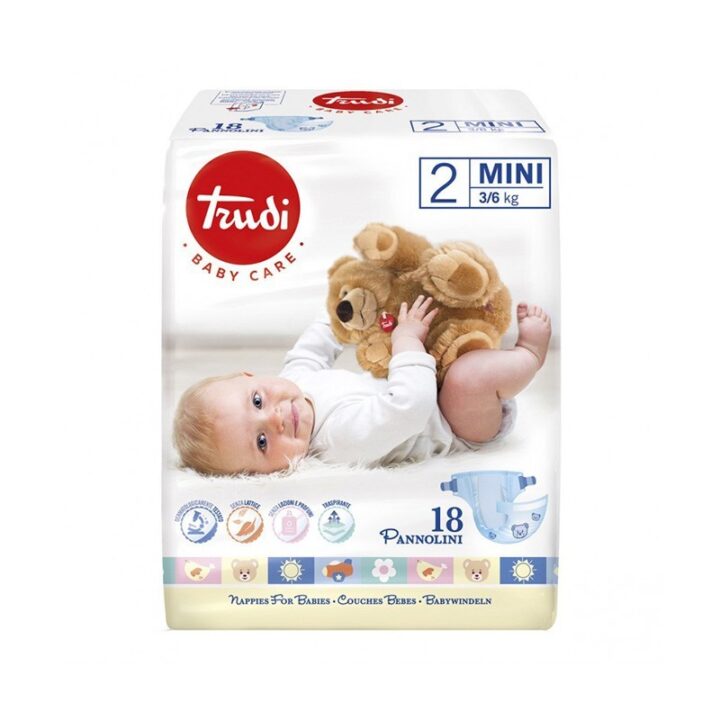 TRUDI - Baby care 2 Mini - 18db-os baba pelenka, 3/6 Kg