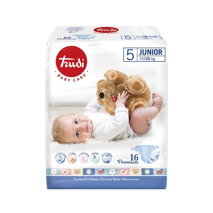 TRUDI – Baby care 5 Junior – 16db-os baba pelenka, 11/25 Kg