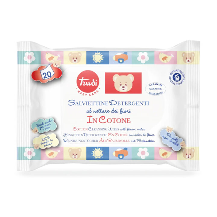 TRUDI® – Baby care tisztító törlő kendő, virágnektárral, 20db-os