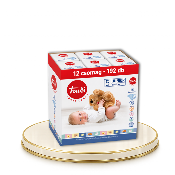 TRUDI – Baby care 5 Junior – 16db-os baba pelenka, 11/25 Kg - 192 db-os HAVI PELENKACSOMAG