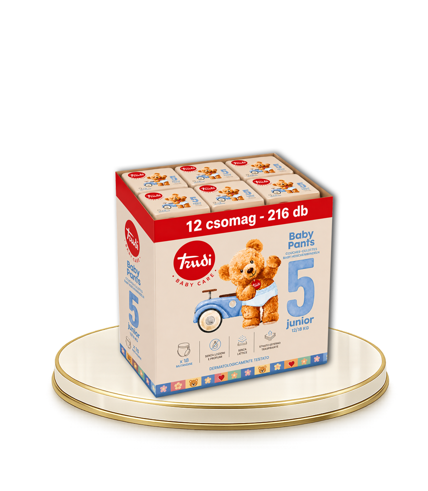 Trudi Baby Pants 5 – pelenkanadrág/bugyipelenka, 18db-os, 12/18 kg - 216db-os HAVI PELENKACSOMAG