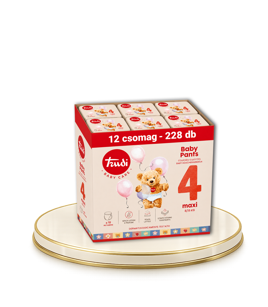 Trudi Baby Pants 4 – pelenka nadrág/bugyi pelenka, 19db-os, 8/15 kg - 228db-os HAVI PELNKACSOMAG